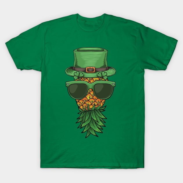 Pineapple Swinger St Patricks Art T-Shirt by USProudness